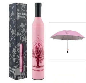 Designer pink custom-printed umbrella