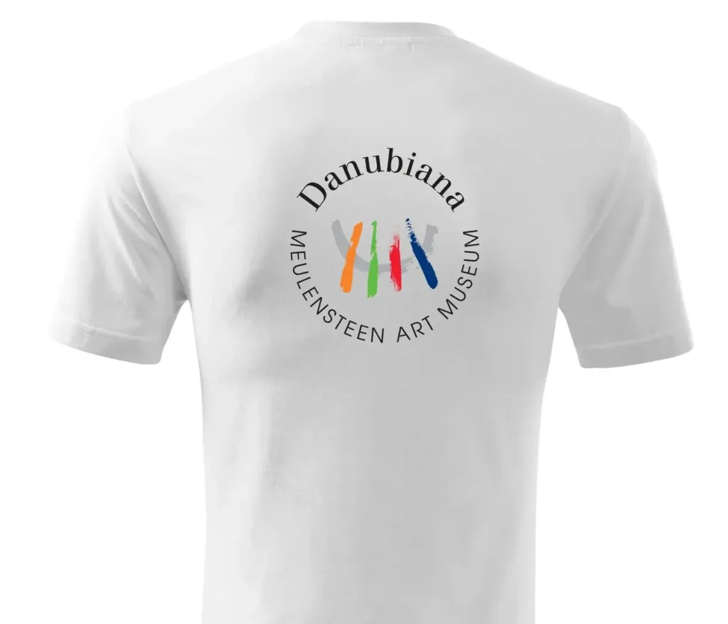 Cotton promo T-shirt with detailed digital print of the Danubiana logo
